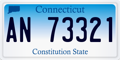 CT license plate AN73321