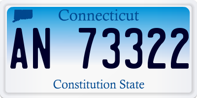 CT license plate AN73322