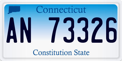 CT license plate AN73326
