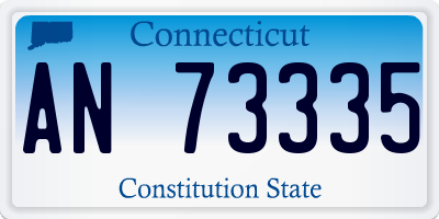 CT license plate AN73335