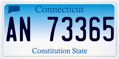 CT license plate AN73365