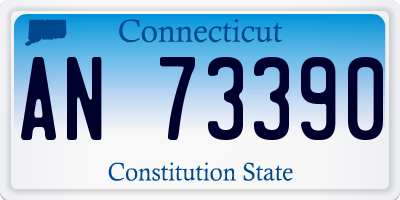 CT license plate AN73390