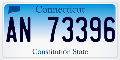 CT license plate AN73396