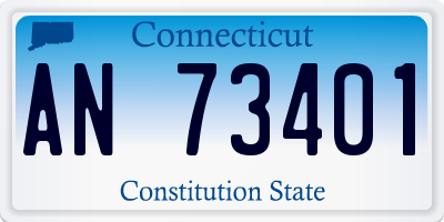 CT license plate AN73401
