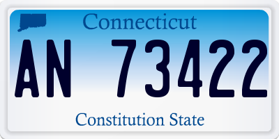 CT license plate AN73422
