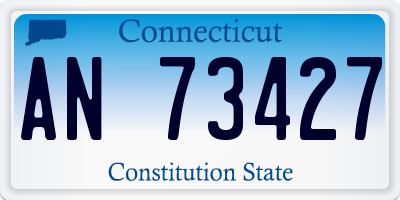 CT license plate AN73427