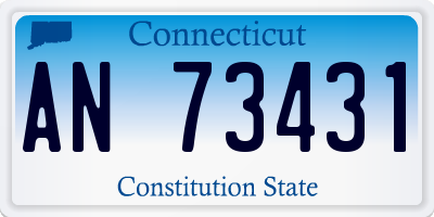 CT license plate AN73431