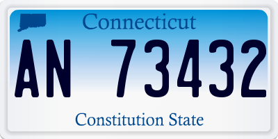 CT license plate AN73432