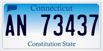 CT license plate AN73437