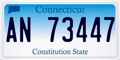 CT license plate AN73447