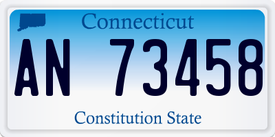 CT license plate AN73458