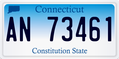 CT license plate AN73461