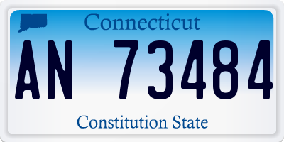 CT license plate AN73484