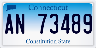 CT license plate AN73489