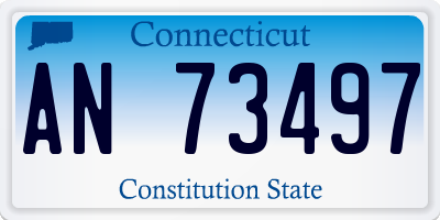 CT license plate AN73497