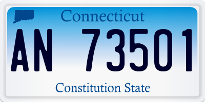 CT license plate AN73501