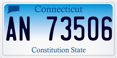 CT license plate AN73506