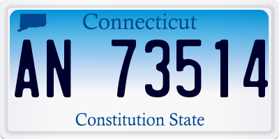CT license plate AN73514