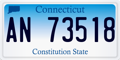CT license plate AN73518