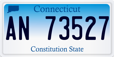 CT license plate AN73527