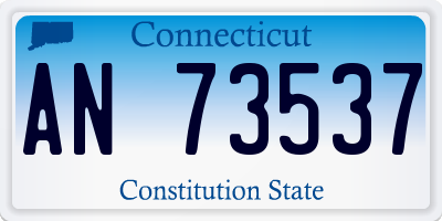 CT license plate AN73537