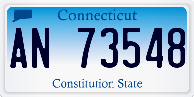 CT license plate AN73548