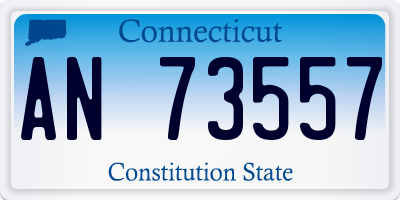 CT license plate AN73557