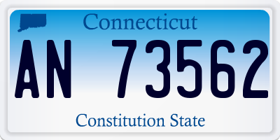 CT license plate AN73562