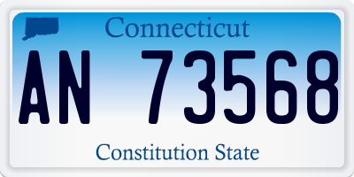 CT license plate AN73568