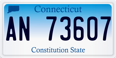 CT license plate AN73607