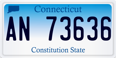 CT license plate AN73636