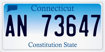 CT license plate AN73647