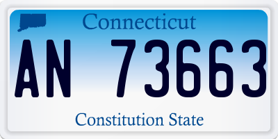 CT license plate AN73663
