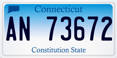 CT license plate AN73672