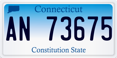 CT license plate AN73675