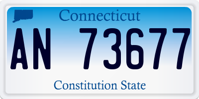 CT license plate AN73677