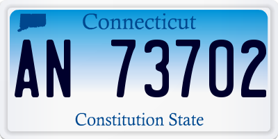 CT license plate AN73702