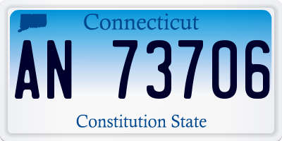 CT license plate AN73706