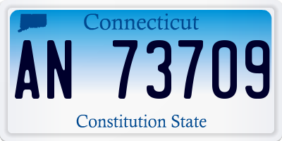 CT license plate AN73709