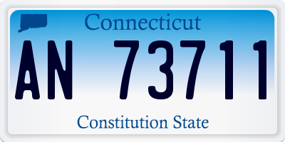CT license plate AN73711