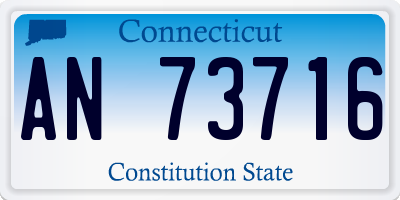 CT license plate AN73716