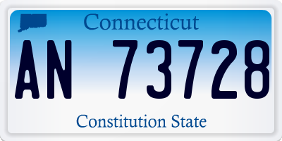 CT license plate AN73728