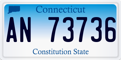 CT license plate AN73736