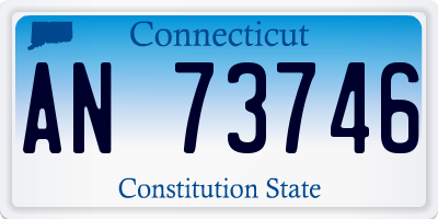 CT license plate AN73746