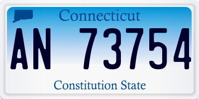 CT license plate AN73754