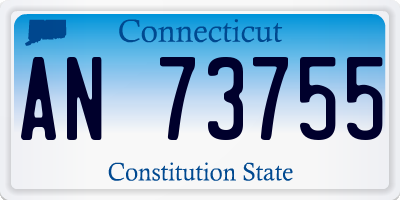 CT license plate AN73755