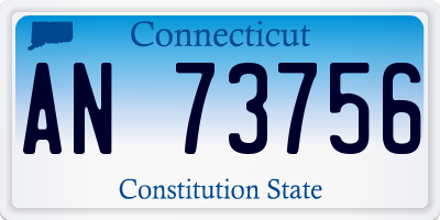 CT license plate AN73756