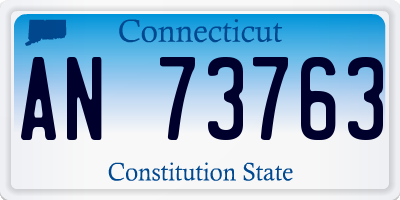 CT license plate AN73763