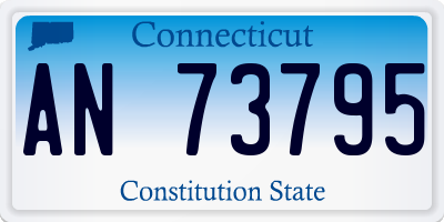 CT license plate AN73795