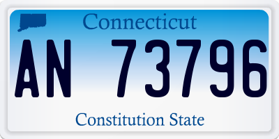 CT license plate AN73796